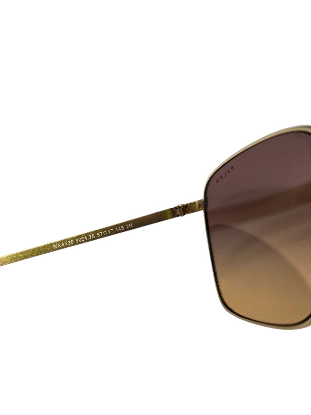 Ralph Lauren Gold Frame Brown Gradient Women's Sunglasses with Case - Picture 3 of 5